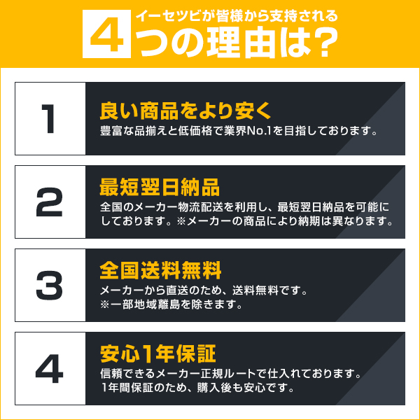 イーセツビが皆様から支持される4つの理由は？