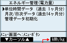 エネルギー管理（電力量）画面